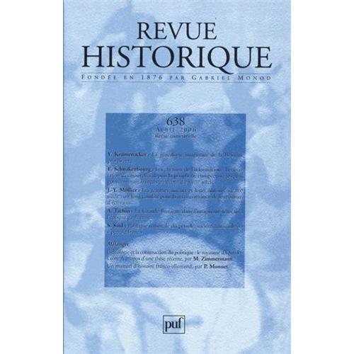 Revue Historique N° 638, Avril 2006