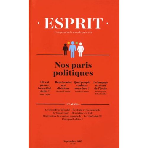Esprit N° 437, Septembre 2017 - Rentrée Politique