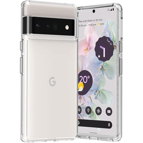 Coque Pour Google Pixel 6 Pro, Coque De Protection De Qualité Militaire En Polyuréthane Thermoplastique Souple, Résistante Aux Chocs Et Aux Rayures, Transparente