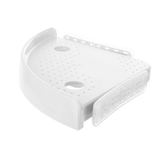 Shop Story - Étagère D'angle Avec Bouton Poussoir Sans Percer 24.5 X 4.5 X 24.5 Cm Pour Salle De Bain Et Autres