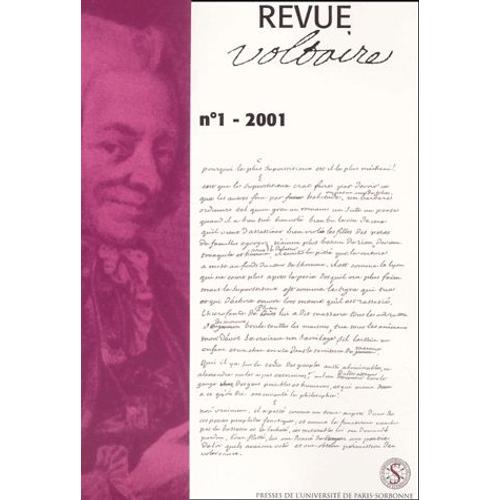 Revue Voltaire N° 1/2001 - Hommage À René Pomeau