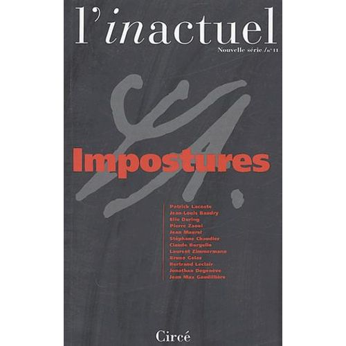 L'inactuel N° 11 - Impostures