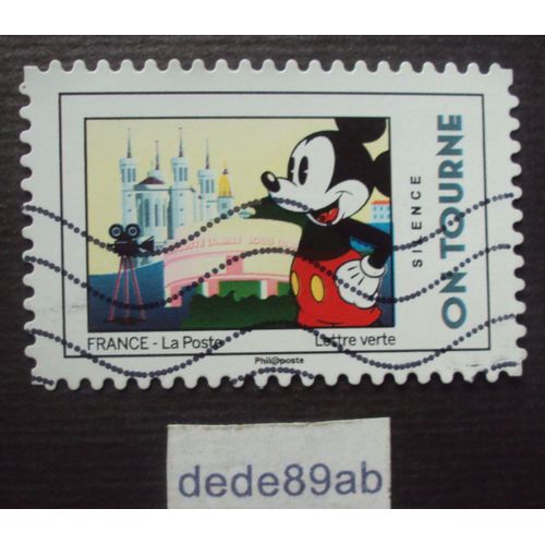 France.. Mickey Et La France : Silence On Tourne. Oblitéré Used Stamp.