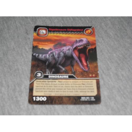 Carte De Collection Dinosaure Gigantosaure Deflagrateur