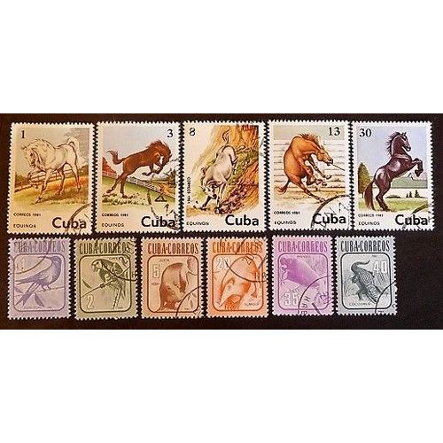 Cuba Oblitéré Y Et T N° 2288 Et + Lot De 11 Timbres De 1981 Faune