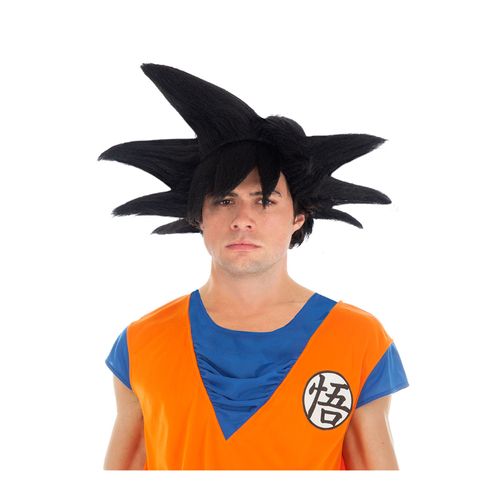 Perruque Noire Goku Saiyan Dragon Ball Z Adulte Taille Unique
