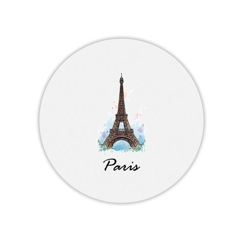 Tapis de souris rond paris tour eiffel