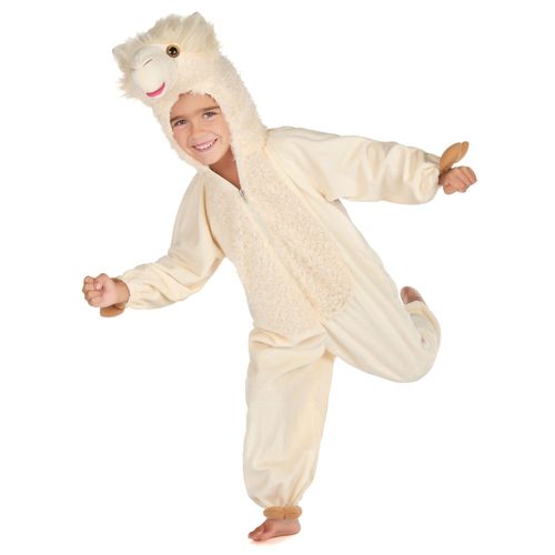 Déguisement Lama Peluche Luxe Enfant - Taille: 3-4 Ans (98-104cm)