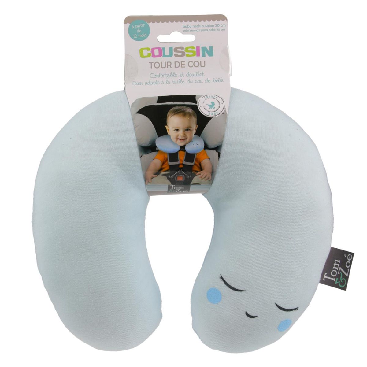 Promotion Coussin De Nuque Oreiller De Voyage Bebe Coloriage Bleu xx6 5 Cm Rakuten