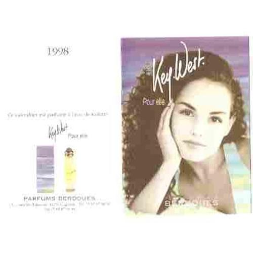 Calendrier Key West Parfums Berdoues Small 1998 Calendar Calendario De Bolsillo Jeune Femme