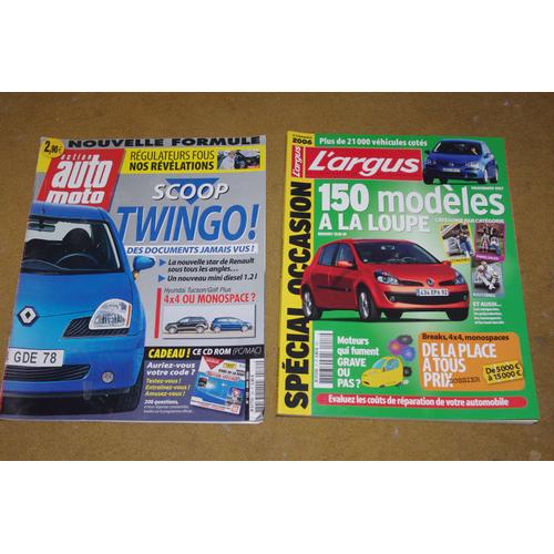 Lot Magazines Revues : L'argus N° 17 2006 150 Modeles A La Loupe + Action Auto Moto N°122 Twingo Hyundai Tuscon Golf Plus S40 407 147 Bmw Serie 1 1007 Modus Honda Fmx/650 Vespa 125 Lx