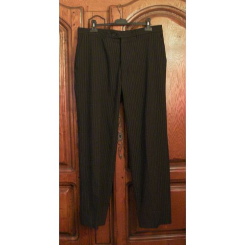 Pantalon Noir Rayé Jules - Taille 44