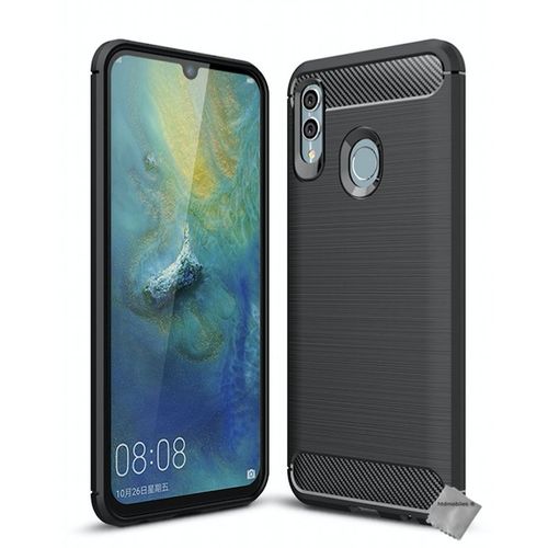 Housse Etui Coque Silicone Gel Carbone Pour Huawei P Smart (2019) + Verre Trempe - Noir