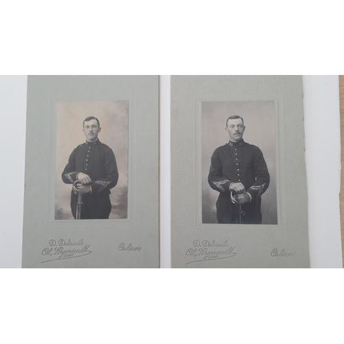 Lot De 2 Photos De 2 Frères En Tenue 1917 Et 1918