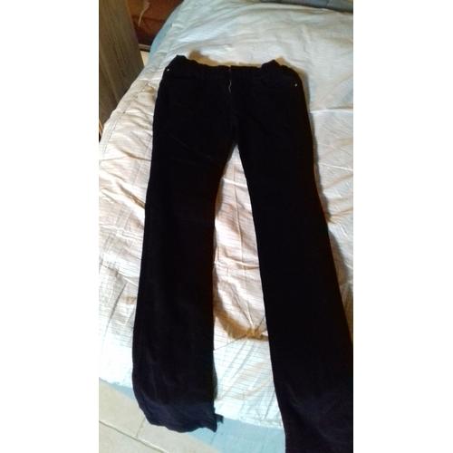 Jean Velours Noir Skinny Zara Fille 13/14 Ans