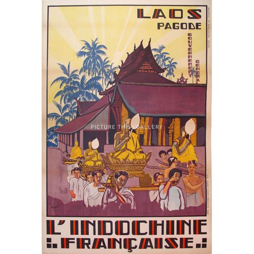 Affiche Laos Indochine