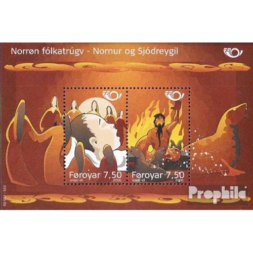Danemark-Îles Féroé Bloc 19 (Complète Edition) Oblitéré 2006 Nord: Nordique Mythen