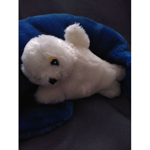 Doudou Peluche Otarie Phoque Bleu Avec Son Bebe Blanc Sandy Rakuten
