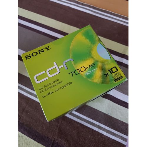 Sony CDQ-80N - 10 x CD-R - 700 Mo (80 min) 48x - boîtier CD étroit