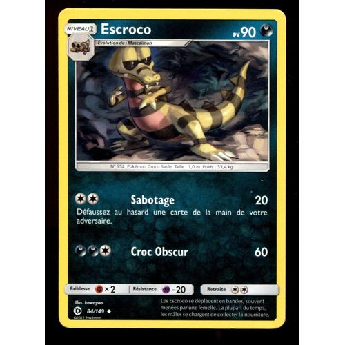 Carte Pokémon - Escroco - 84/149 - Série Soleil Et Lune