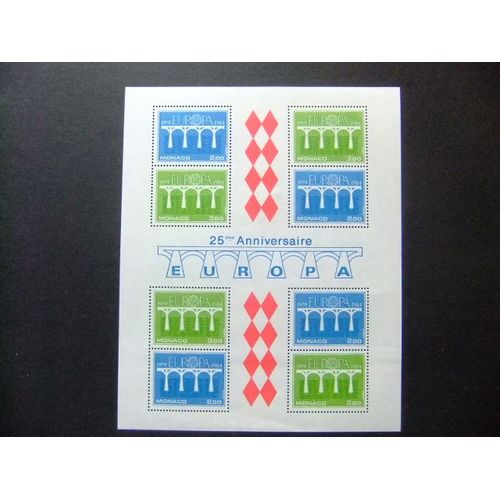 Monaco 1984 Europa Cept 25 Aniversario De Europa Yvert Bloc 28 ** Mnh