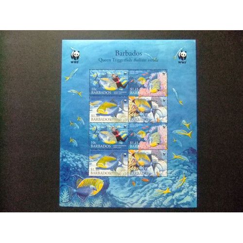 Barbados 2006 Wwf Espéces Animales Protégées Peces Yvert Bloc 48 ** Mnh