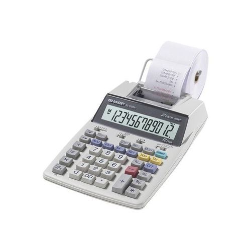 Sharp EL-1750V - Calculatrice avec imprimante - LCD - 12 chiffres - adaptateur CA, pile