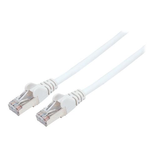 Intellinet Network Patch Cable, Cat7 Cable/Cat6A Plugs, 15m, White, Copper, S/FTP, LSOH / LSZH, PVC, RJ45, Gold Plated Contacts, Snagless, Booted, Lifetime Warranty, Polybag - Câble réseau -...