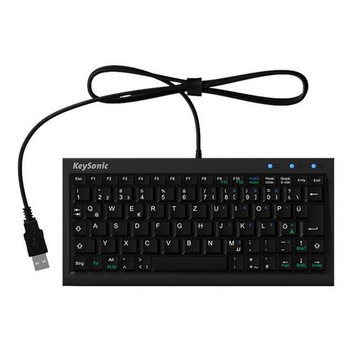 KeySonic ACK-3401U - Clavier - USB - Allemand - noir mat