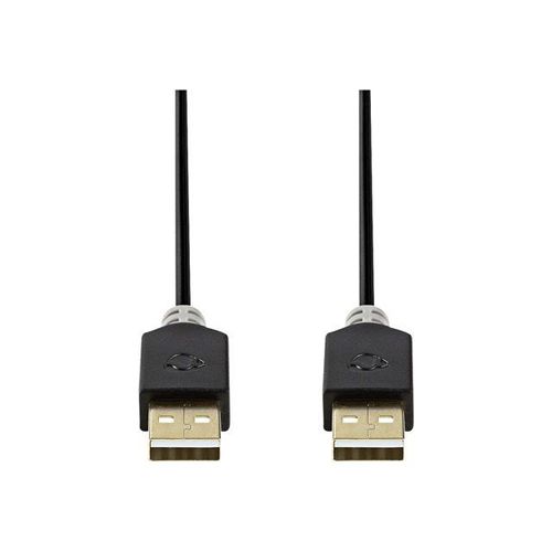 Nedis - Câble USB - USB (M) pour USB (M) - USB 2.0 - 2 m - moulé - anthracite