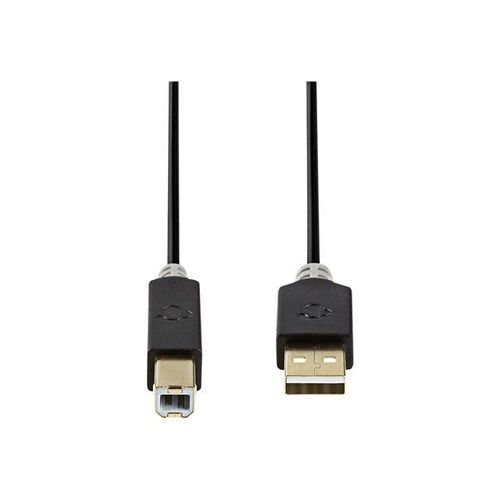 Nedis - Câble USB - USB (M) pour USB type B (M) - USB 2.0 - 2 m - moulé - anthracite