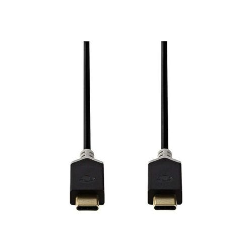 Nedis - Câble USB - 24 pin USB-C (M) pour 24 pin USB-C (M) - USB 3.1 Gen 1 - 1 m - anthracite
