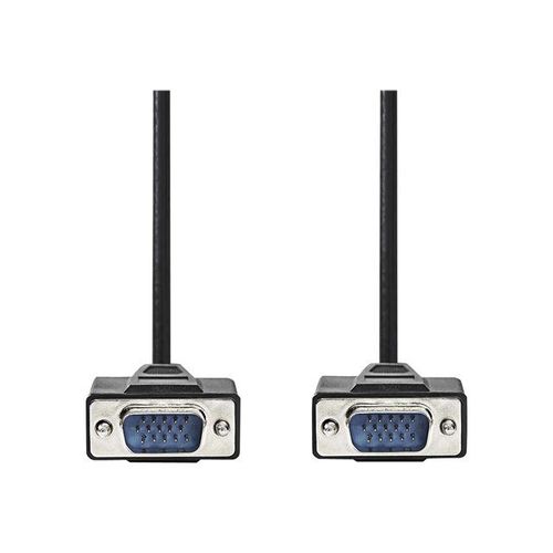 Nedis - Câble VGA - HD-15 (VGA) (M) pour HD-15 (VGA) (M) - 10 m - rond, vis moletées - noir