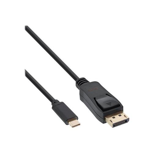 InLine - Câble DisplayPort - 24 pin USB-C (M) pour DisplayPort (M) - USB 3.1 Gen 1 / Thunderbolt 3 / DisplayPort 1.2 - 3 m - support 4K - noir