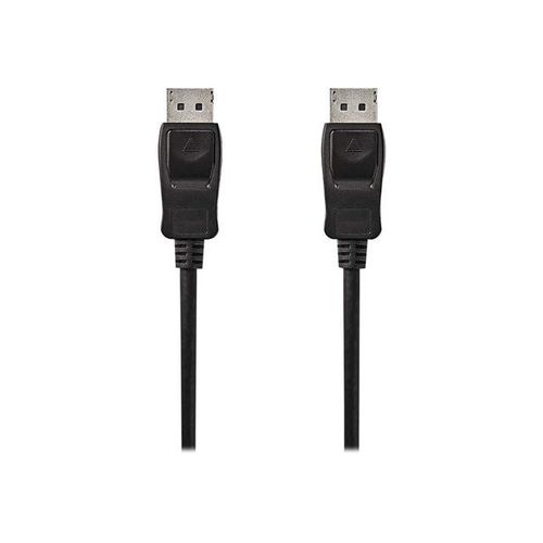 Nedis - Câble DisplayPort - DisplayPort (M) pour DisplayPort (M) - DisplayPort 1.2 - 2 m - rond, support 4K - noir