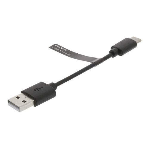 Nedis - Câble USB - 24 pin USB-C (M) pour USB (M) - USB 2.0 - 10 cm - noir