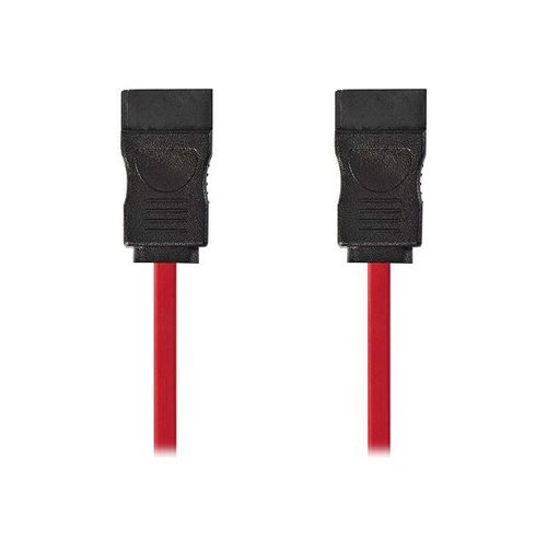 Nedis - Câble SATA - Serial ATA 150/300 - SATA (F) pour SATA (F) - 50 cm - plat - rouge