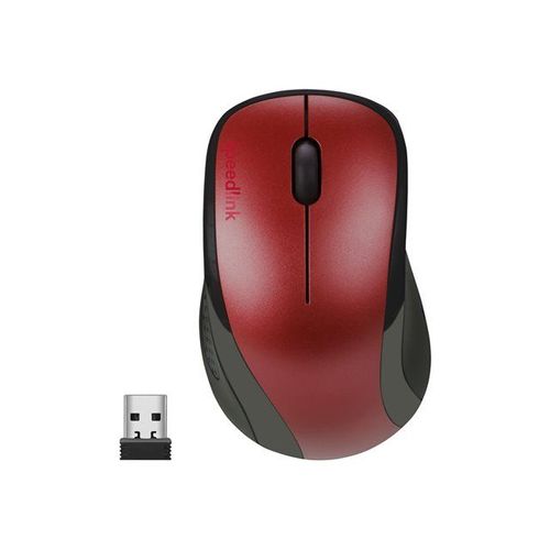 SPEEDLINK KAPPA Mouse - Souris - pour droitiers - optique - 3 boutons - sans fil - 2.4 GHz - récepteur sans fil USB - rouge