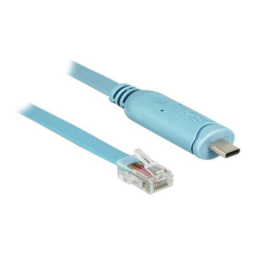 Delock - Câble série - 24 pin USB-C (M) pour RJ-45 (M) - 3 m - EIA-232 - bleu