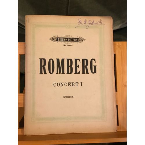 Romberg Concerto N°1 Pour Violoncelle Et Piano Partition Peters 1343a