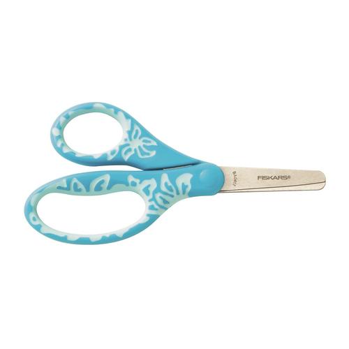 Fiskars Ciseaux Enfants "Bleu Turquoise À Fleurs" 12 Cm Coloris Bleu Turquoise