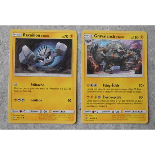 Racaillou 40/145 Et Gravalanch 41/145 D'alola - Sl2 - Gardiens Ascendants - Vf