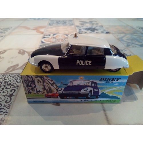 Citroen Ds 19 Police Pie 1/43 Dinky Toys 501 Rep.Atlas Neuf Box-Dinky Toys