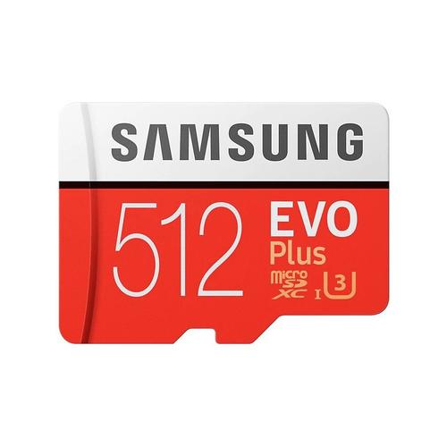 Samsung Carte Micro SD SDXC Evo Plus - 512 Go - avec adaptateur SD - Classe 10