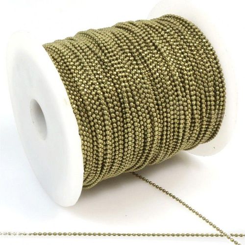 Chaine À Billes 1,5 Mm Pour Bijoux (1 Mètre) Bronze