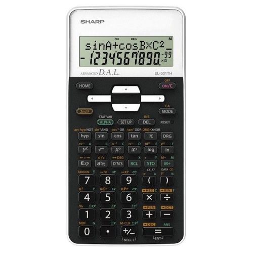 Calculatrice Sharp, EL-531THWH, black and white, school