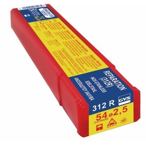 Électrode - inox 312R - soudage des aciers à soudabilité difficile - diamètre 3,2 mm - L 350 mm - boite de 28 GYS