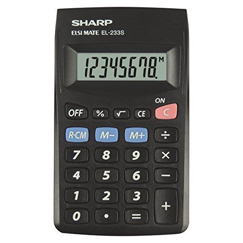 Calculatrice Sharp, EL 233SBBK, black, pocket, 8-digit