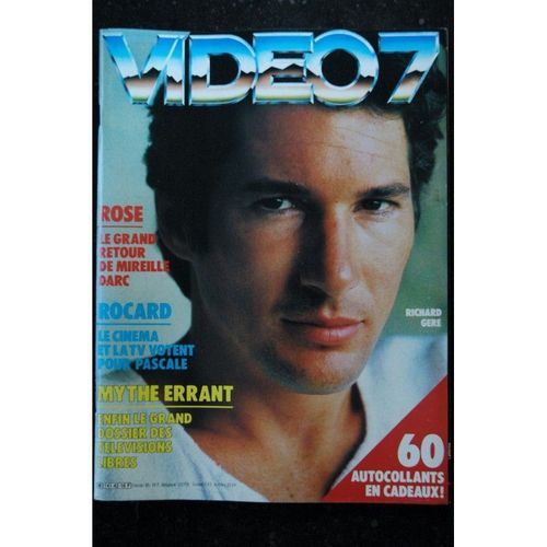 Video 7 042 N° 42 1985 Mireille Darc Richard Gere Rocard Francis Perrin + Cahier Erotic