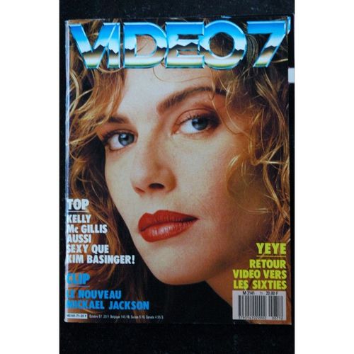 Video 7 071 N° 71 1987 Kelly Mc Gills Kim Basinger Michael Jackson Lee Marvin Meryl Streep + Cahier X Cicciolina